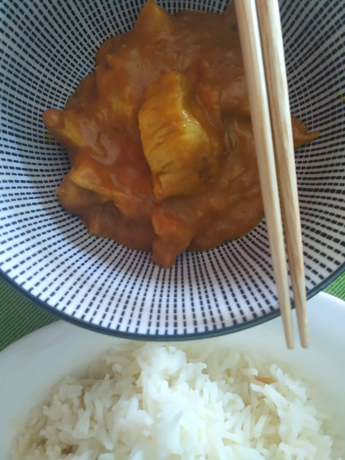 Curry de pollo exprés